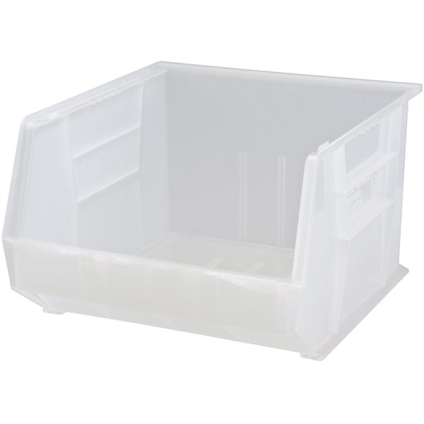 Quantum Storage Systems Storage Bin, Polypropylene, 16-1/2 in W, 11 in H, Clear QUS270CL